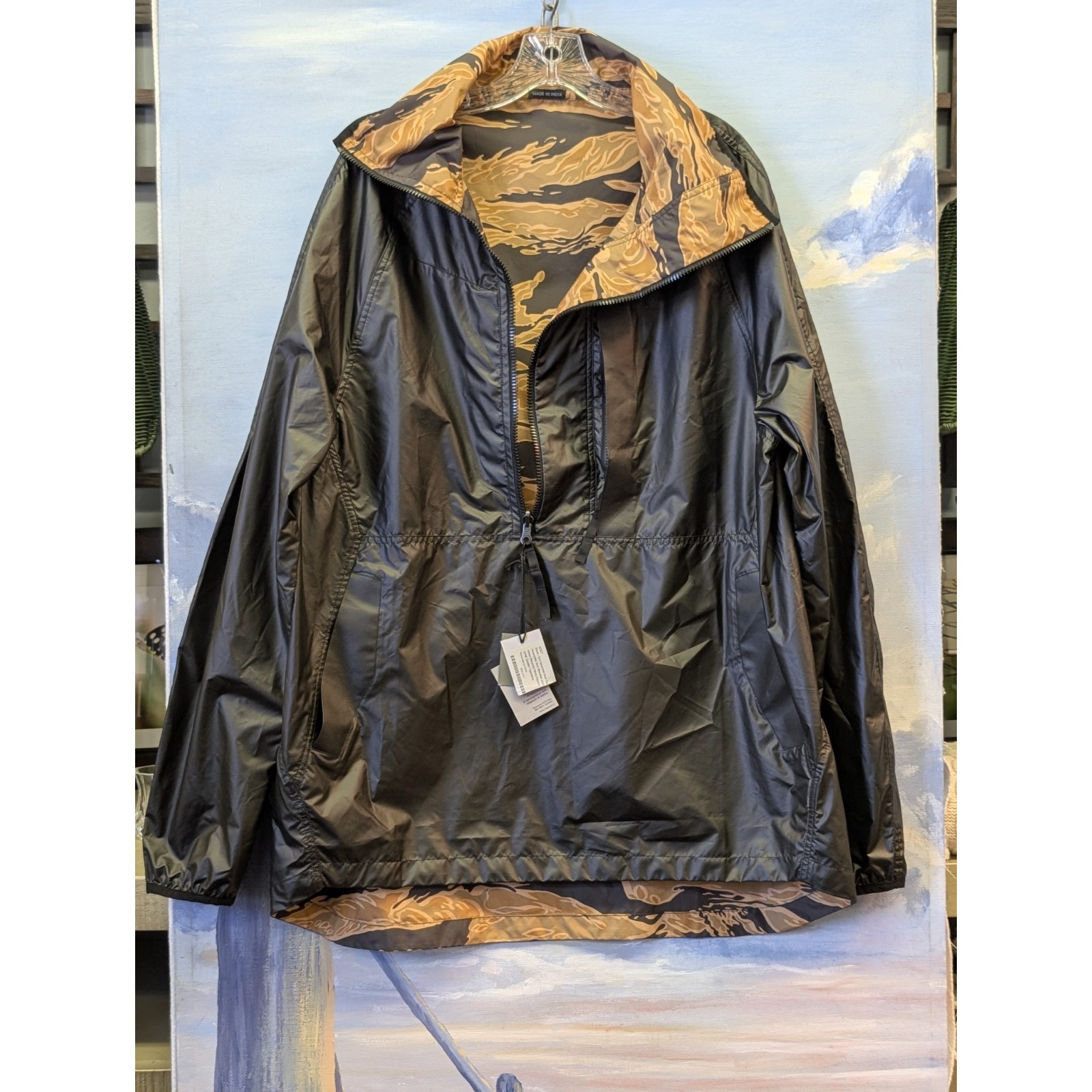 Nwt Maharishi L Black/Sun- Bleached Gold Tiger Reversible Tech Mandala Jacket — image 4 of 8